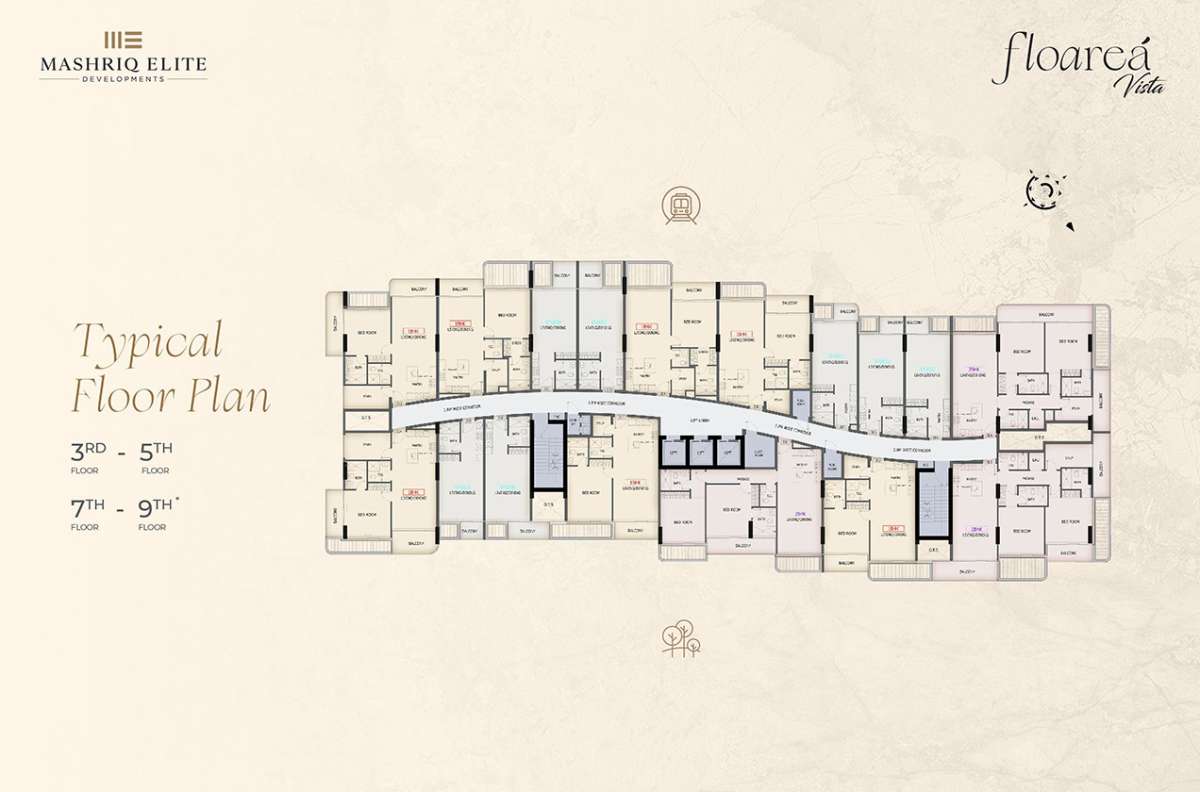 3rd,5th,7th,9th Floor Plan - Floarea